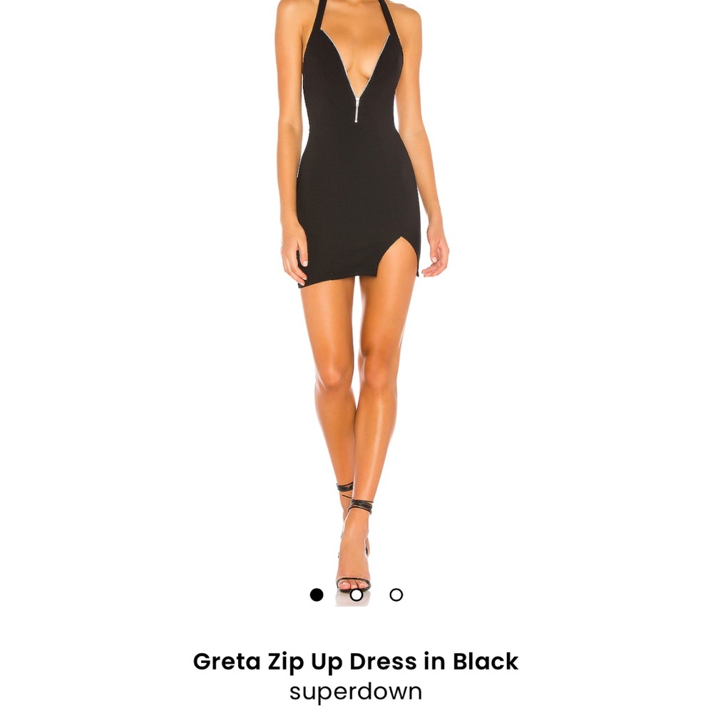 REVOLVE Black Bodycon Mini Dress with Slit